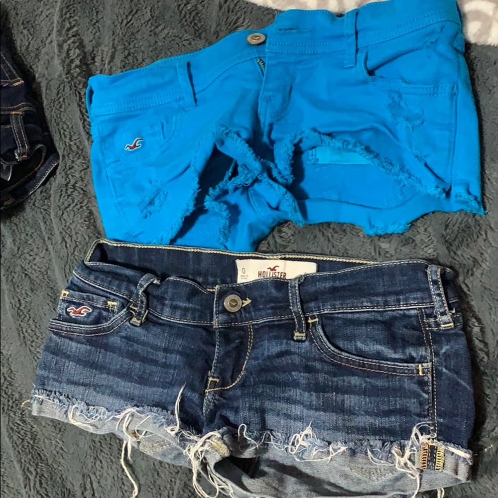 two pair of jean shorts
